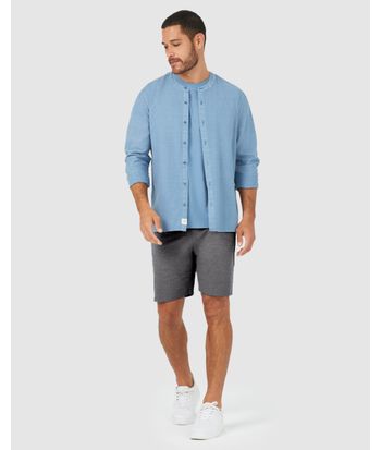 Bermuda Básica Masculina Slim Fit Em Moletom Sem Flanela