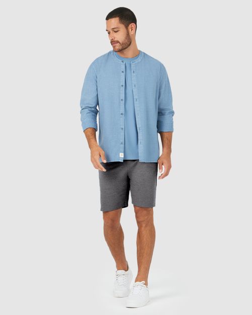 Bermuda Básica Masculina Slim Fit Em Moletom Sem Flanela