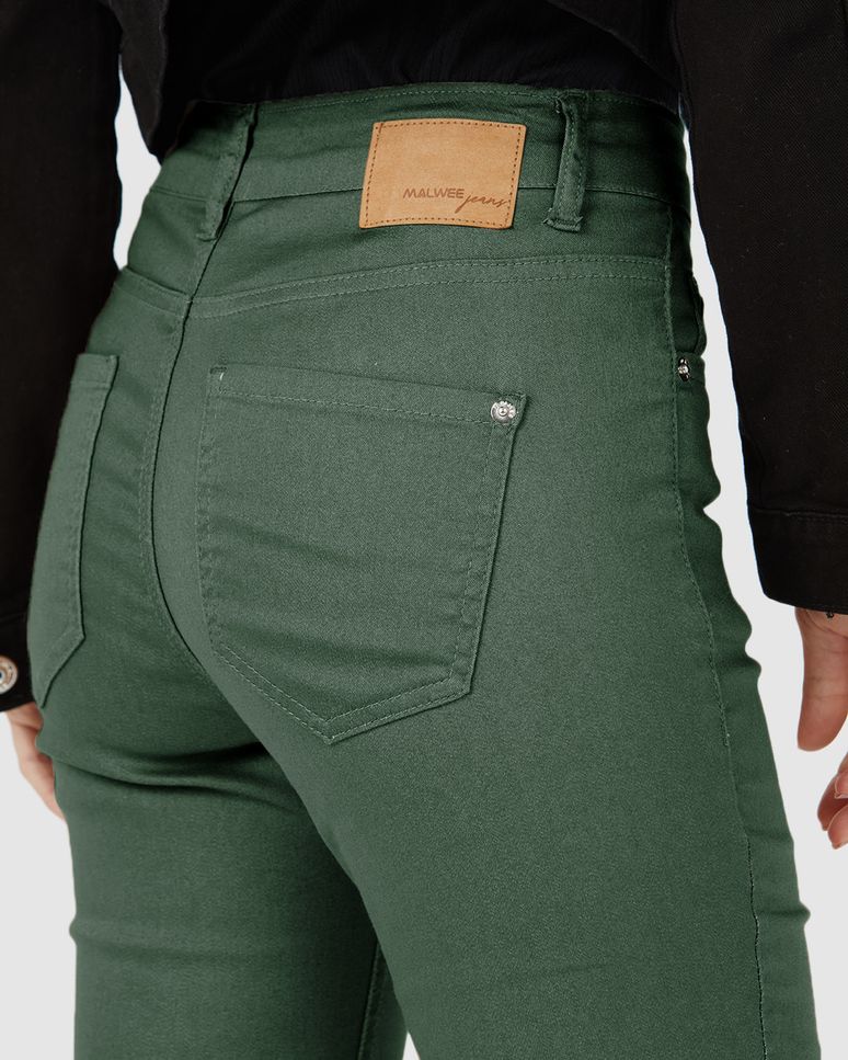 Calça Skinny Feminina Cintura Média Em Flex Jeans