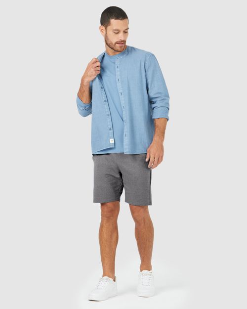 Bermuda Básica Masculina Slim Fit Em Moletom Sem Flanela