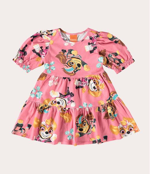 Vestido Infantil Menina Patrulha Canina® Em Algodão Malwee Kids