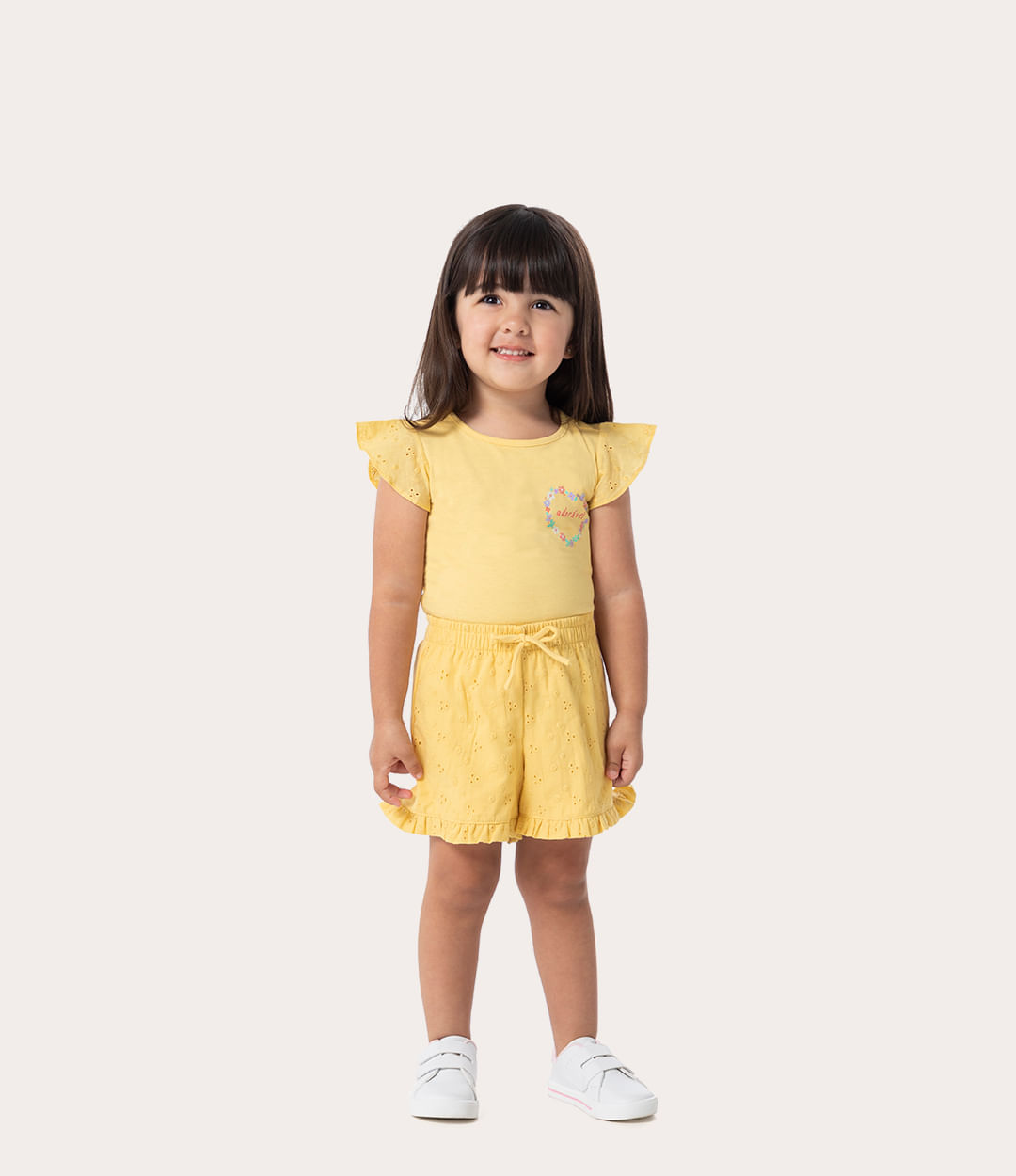 Short Infantil Feminino Cotton Liso Mescla - MalweeBermuda Short Infantil  FemininoRoupas Infantis: Blusas, Camisetas e mais
