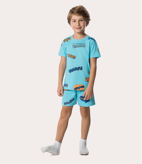 Pijama Infantil Menino Estampado Em Algodão Malwee Kids