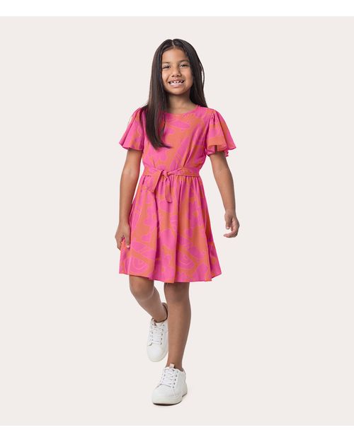 Vestido Infantil Menina Em Viscose Malwee Kids
