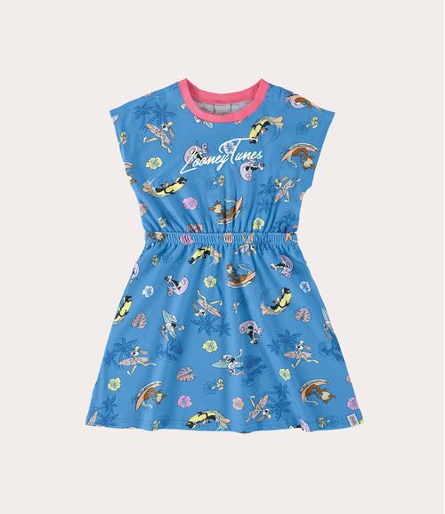 Vestido Infantil Looney Tunes® Em Algodão Malwee Kids