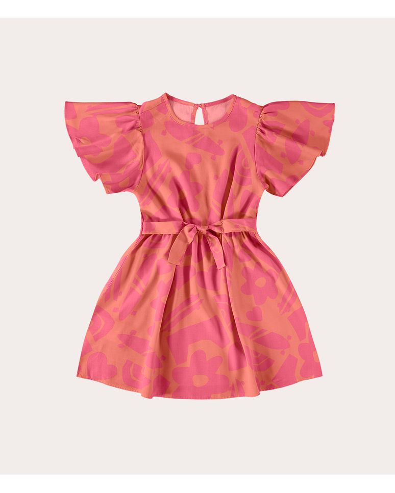 Vestido Infantil Menina Em Viscose Malwee Kids