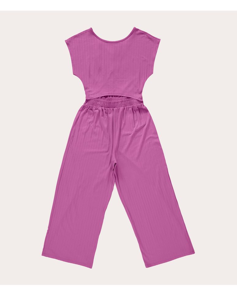 Macacão Menina Wide Leg Em Viscose Malwee Kids