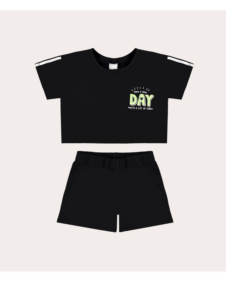Conjunto Infantil Menina Day Em Algodão Malwee Kids