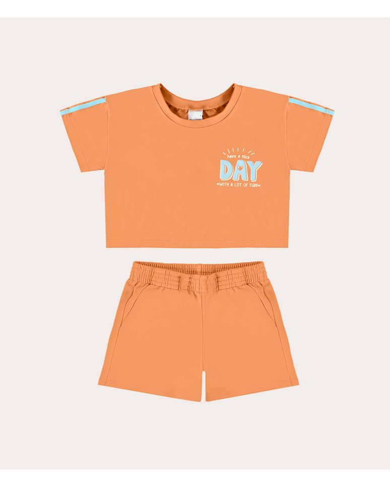 Conjunto Infantil Menina Day Em Algodão Malwee Kids