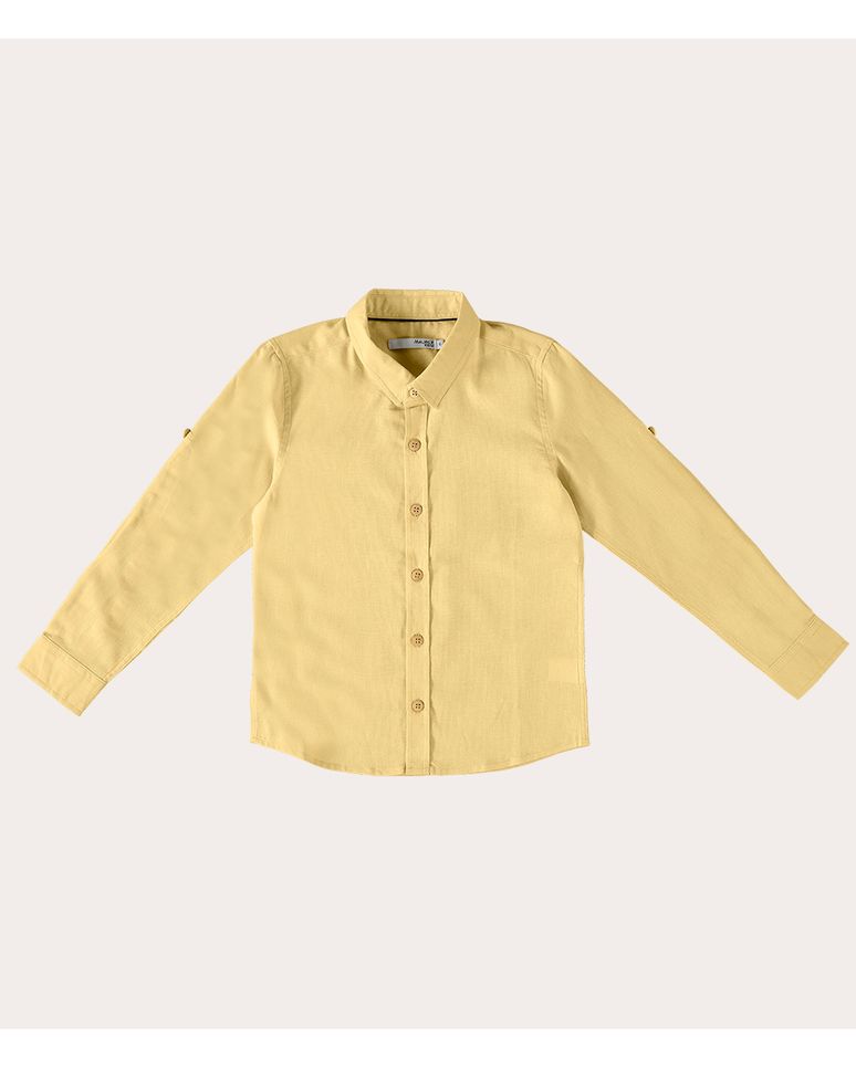 Camisa Infantil Menino Manga Longa Em Tricoline Malwee Kids