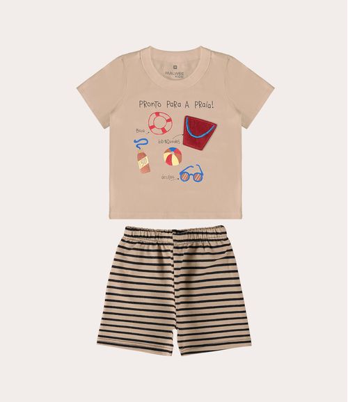 Conjunto Infantil Menino Em Moletinho Malwee Kids