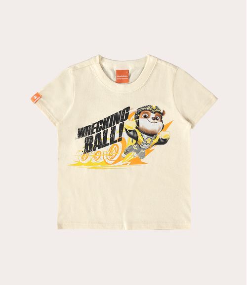 Camiseta Infantil Menino Patrulha Canina® Rubble Malwee Kids