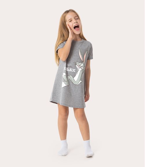 Camisola Infantil Menina Looney Tunes® Em Mescla  Malwee Kids