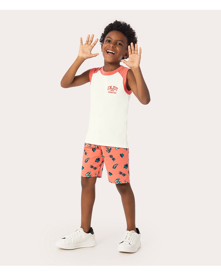 Conjunto Infantil Menino Regata Em Moletinho Malwee Kids