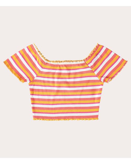 Blusa Infantil Menina Cropped Ribana Listrada Malwee Kids