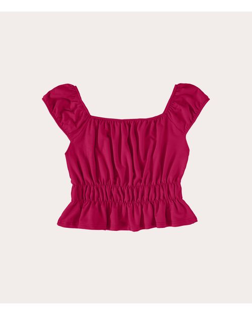 Blusa Infantil Menina Cropped em Malha Viscose Malwee Kids