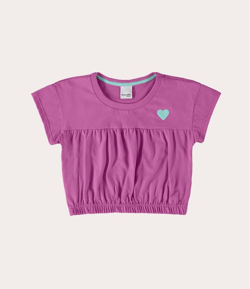 Blusa Infantil Menina Cropped em Malha Algodão Malwee Kids