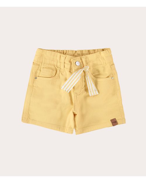 Shorts Infantil Menina Com Faixa Em Sarja Com Elastano Malwee Kids