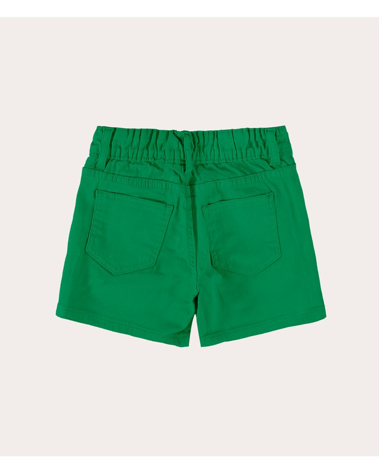 Shorts Infantil Menina Com Faixa Em Sarja Com Elastano Malwee Kids