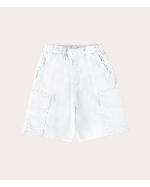 Bermuda Infantil Menino Tradicional Em Sarja Com Elastano Malwee Kids