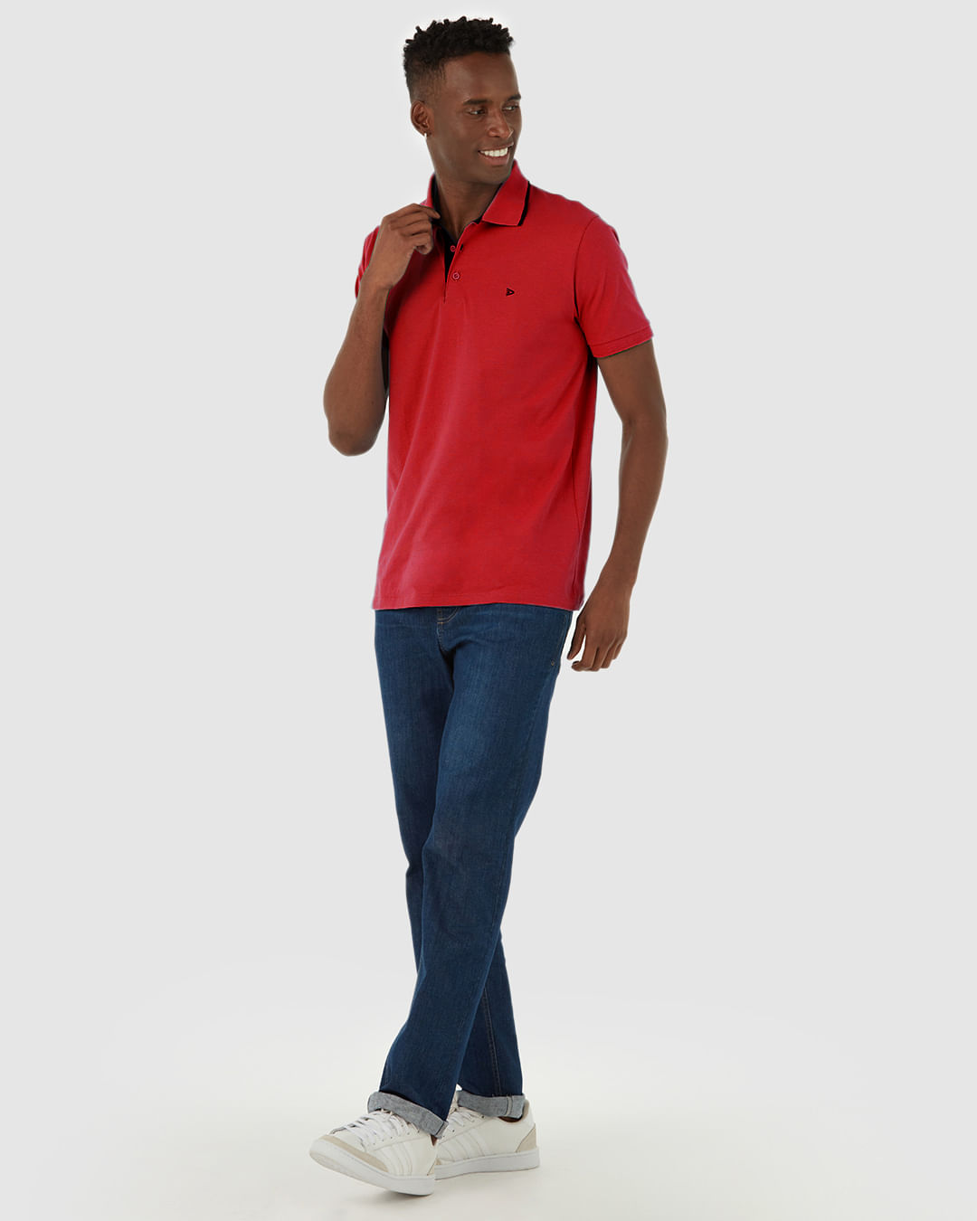 Camisa Polo Básica Masculina Em Algodão Vermelho XGG - Malwee