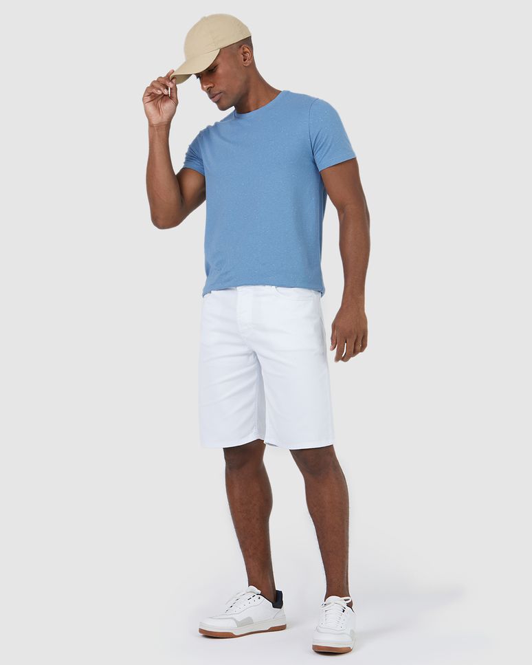 Bermuda Tradicional Masculina Em Sarja Com Elastano