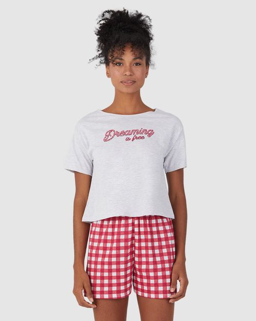 Pijama Feminino Dreaming Is Free Em Algodão