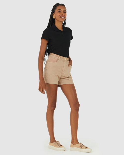 Blusa Polo Básica Feminina Gola Esporte Em Algodão