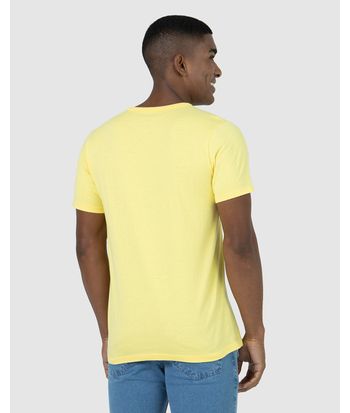 Camiseta Básica Masculina Gola V Em Algodão