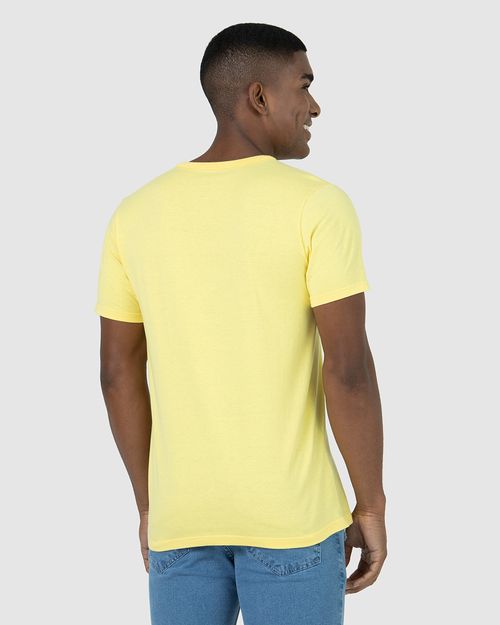 Camiseta Básica Masculina Gola V Em Algodão