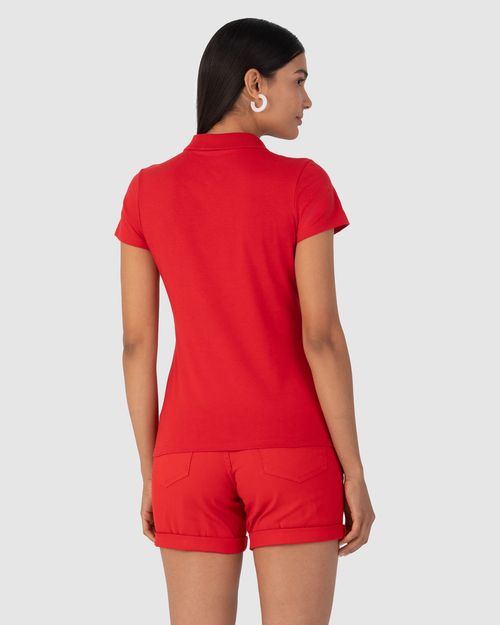 Blusa Polo Básica Feminina Gola Esporte Em Algodão