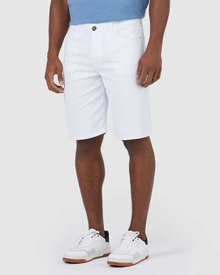 Bermuda Tradicional Masculina Em Sarja Com Elastano