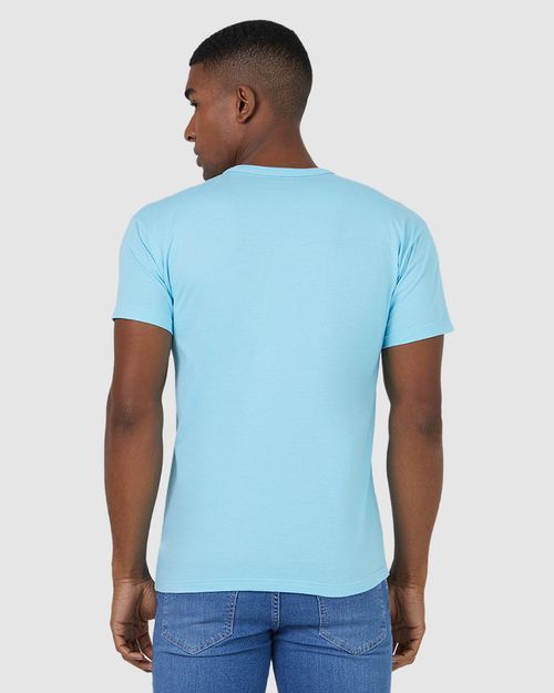 Camiseta Básica Masculina Gola Texturizada Em Algodão