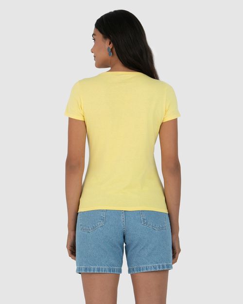 Blusa Básica Feminina Baby Look Em Algodão