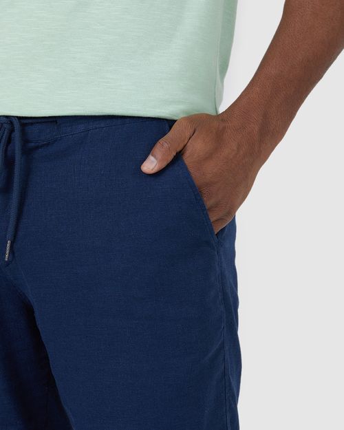Bermuda Masculina Comfort Cadarço Frontal Em Viscolinho