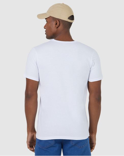 Camiseta Masculina Gola V Méditerranée Em Algodão