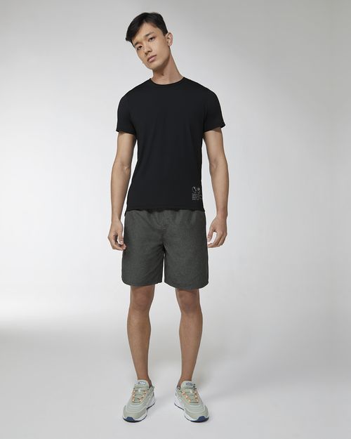 Camiseta Masculina Estampa Lettering Em Malha Com Proteção UV50+ - ENFIM
