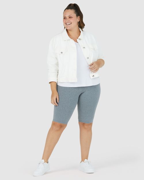 Bermuda Básica Feminina Plus Size Ciclista Em Supplex®