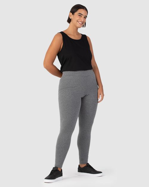 Calça Legging Básica Feminina Plus Size Supplex Lycra®