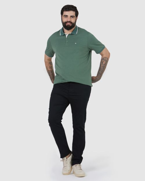 Calça Skinny Masculina Plus Size Em Sarja Com Elastano