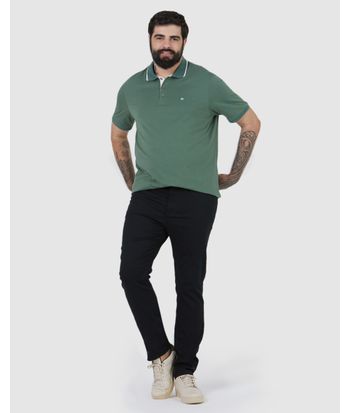 Calça Skinny Masculina Plus Size Em Sarja Com Elastano