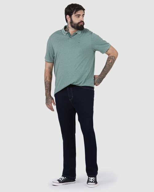 Calça Masculina Plus Size Cintura Média Em Flex Jeans