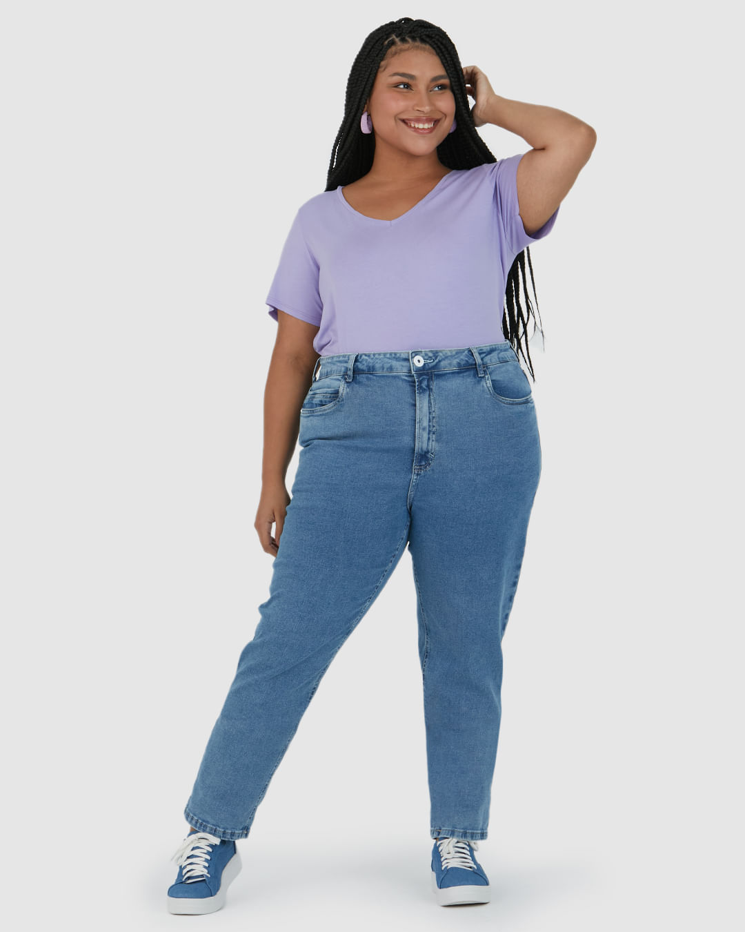 Calça Plus Size Mom Jeans Inês - zuya  Moda Feminina Plus Size com  Essência e Consciência