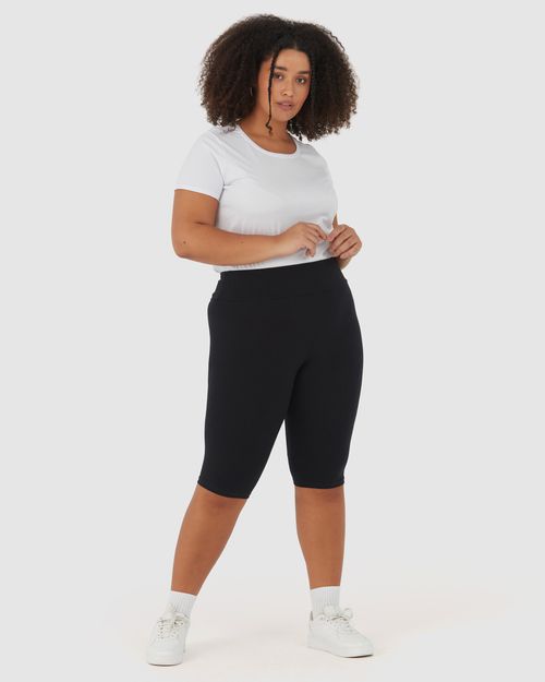 Bermuda Básica Feminina Plus Size Ciclista Em Supplex®