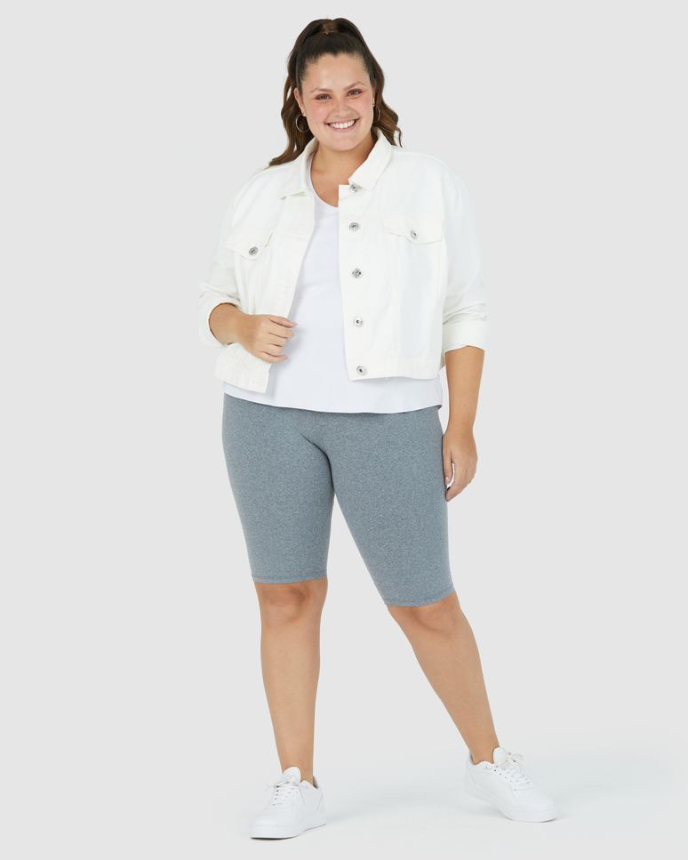 Bermuda Básica Feminina Plus Size Ciclista Em Supplex®