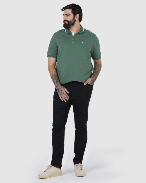 Calça Skinny Masculina Plus Size Em Sarja Com Elastano