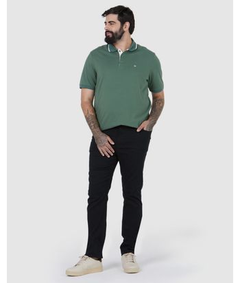 Calça Skinny Masculina Plus Size Em Sarja Com Elastano