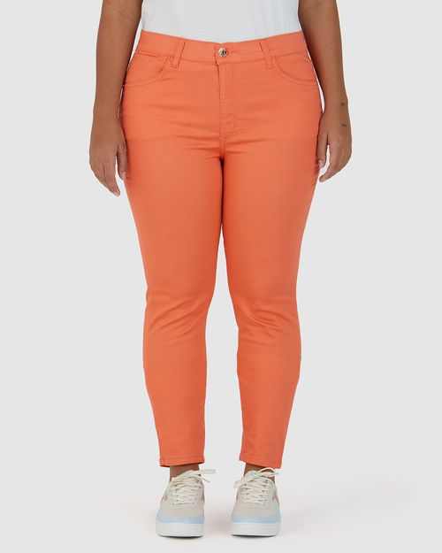 Calça Feminina Plus Size Skinny Em Flex Jeans