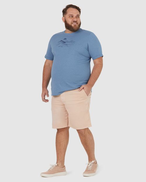 Bermuda Slim Masculina Plus Size Em Sarja Com Elastano