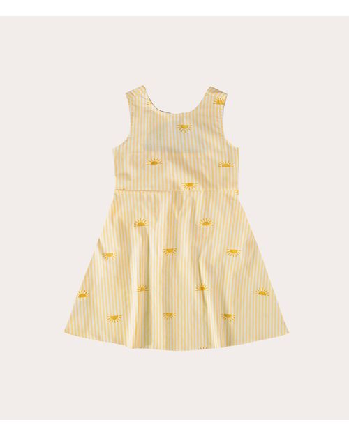 Vestido Infantil Estampado Costas Vazadas Em Tricoline Malwee Kids